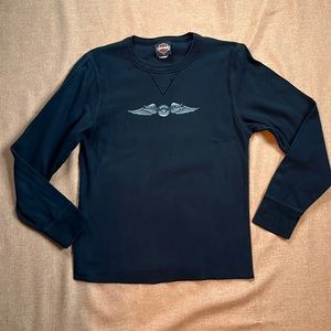 Vintage Harley Davidson Thermal Shirt Size Large
